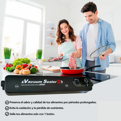 Selladora al Vacío: Frescura Garantizada + 5 Bolsas GRATIS