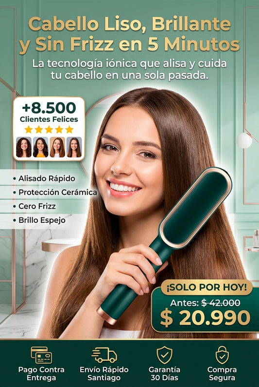 Cepillo Alisador - Alisa tu cabello en minutos