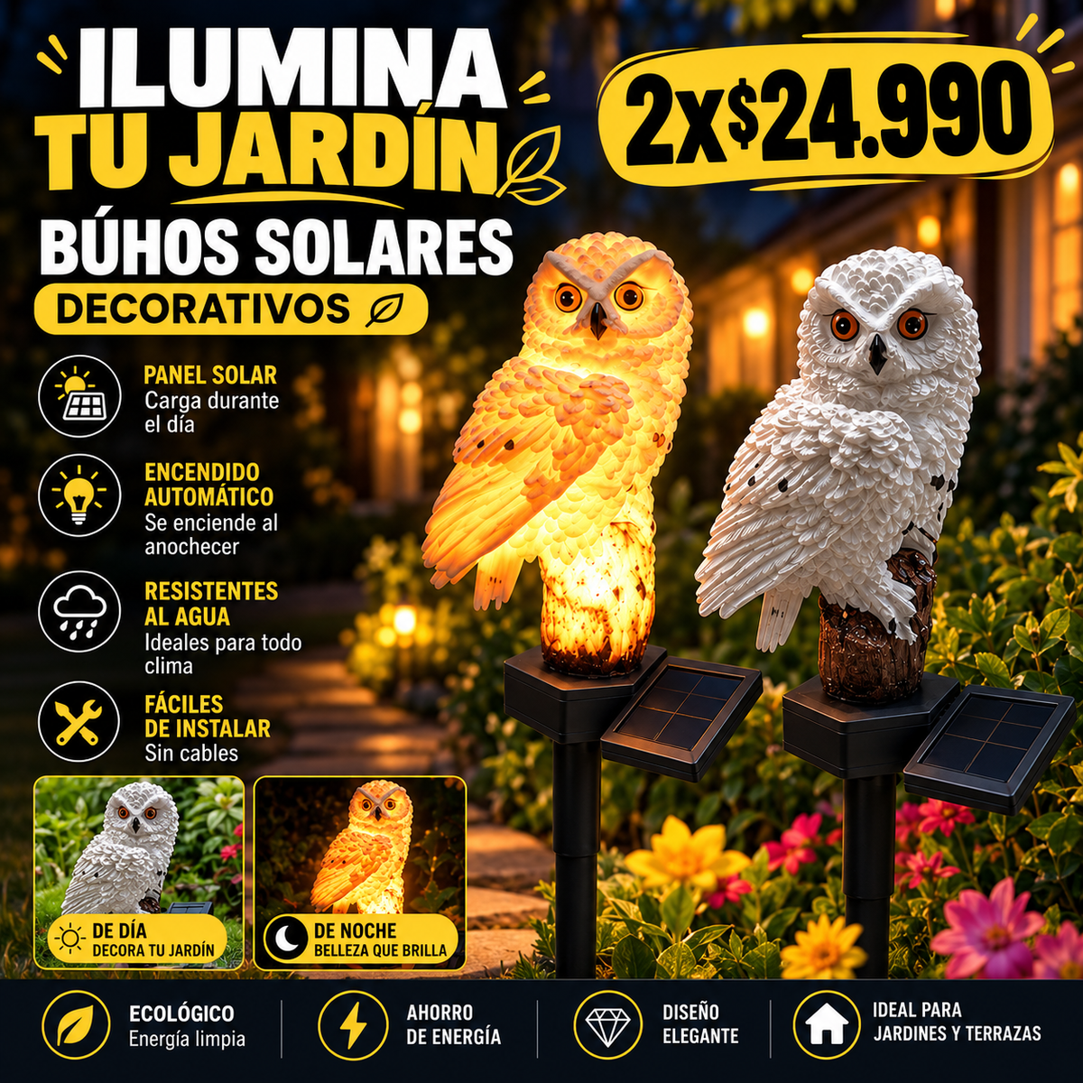 BUHO LUZ | ILUMINA TU JARDÍN Y TRANSFORMA TUS NOCHES.