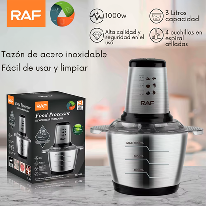 RAF Procesadora Alimentos 3 LITROS – Ahorra Tiempo en la Cocina